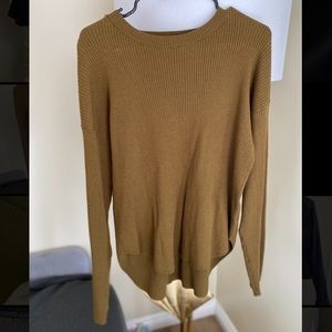Ribbed high low sweater